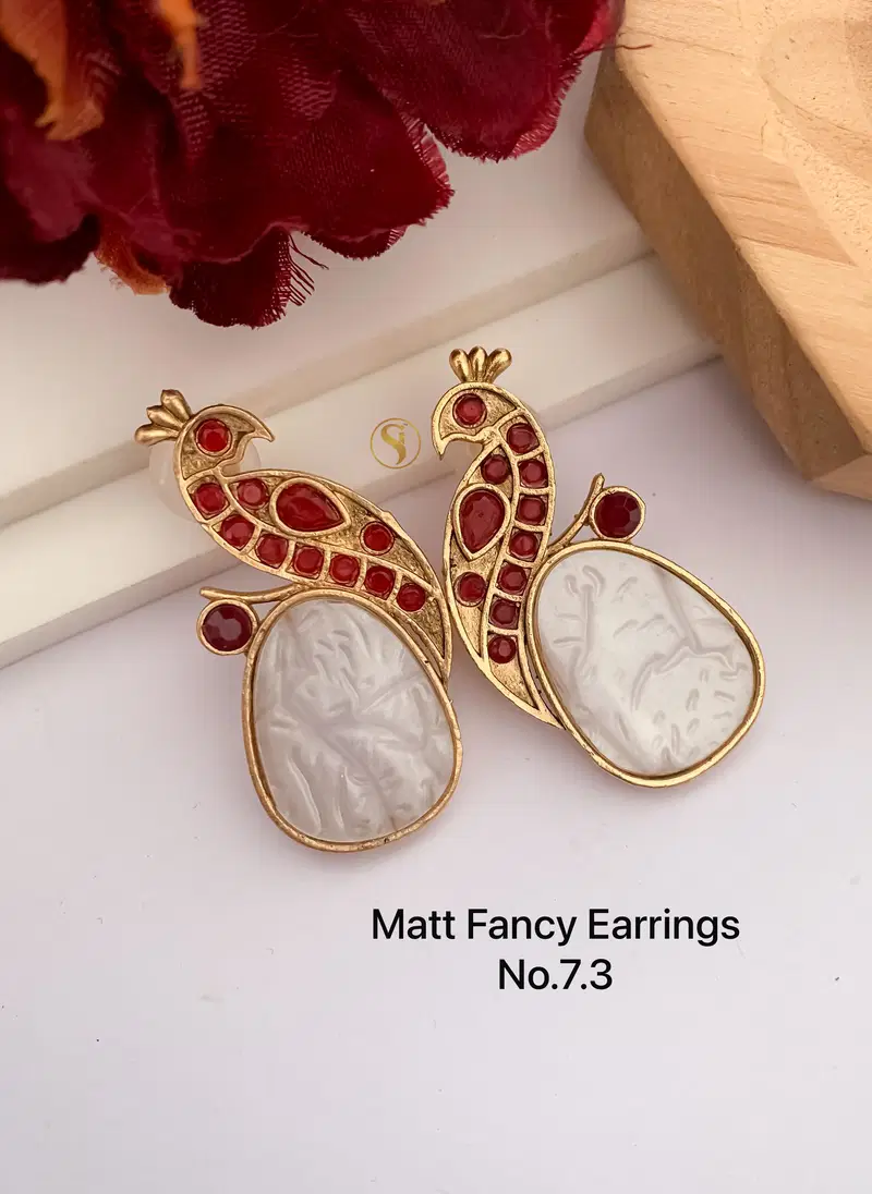 19 Party Wear AD Diamond Fancy Earrings Wholesale Shop in Surat
